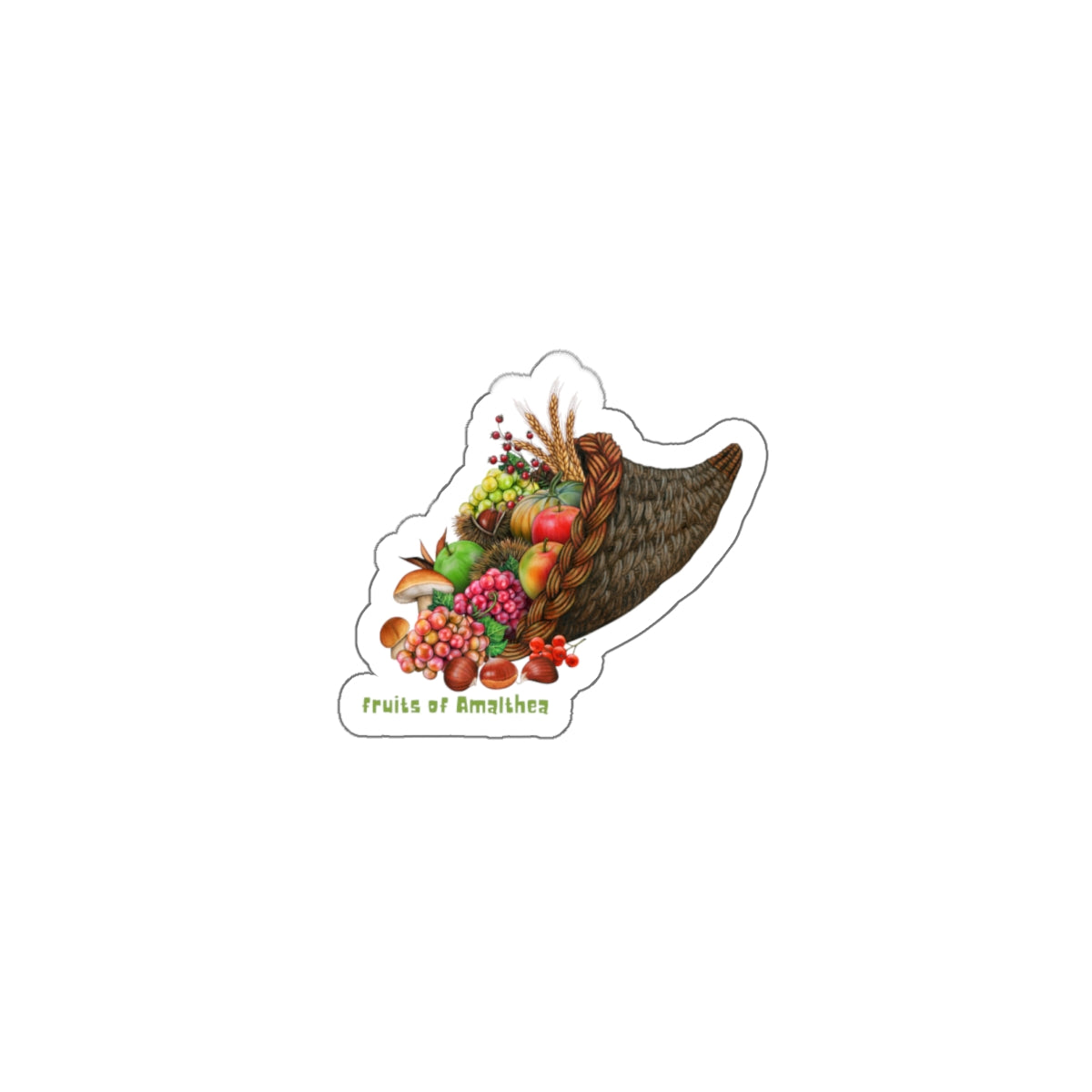 Cornucopia — Vintage Old Masters Harvest Die-Cut Sticker | Fruits of Amalthea