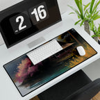 Lakeside Cabin Desk Mat — Original Landscape Art