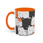 Kawaii Cat Accent Mug — Original Cute Cat Pattern Ceramic Cup