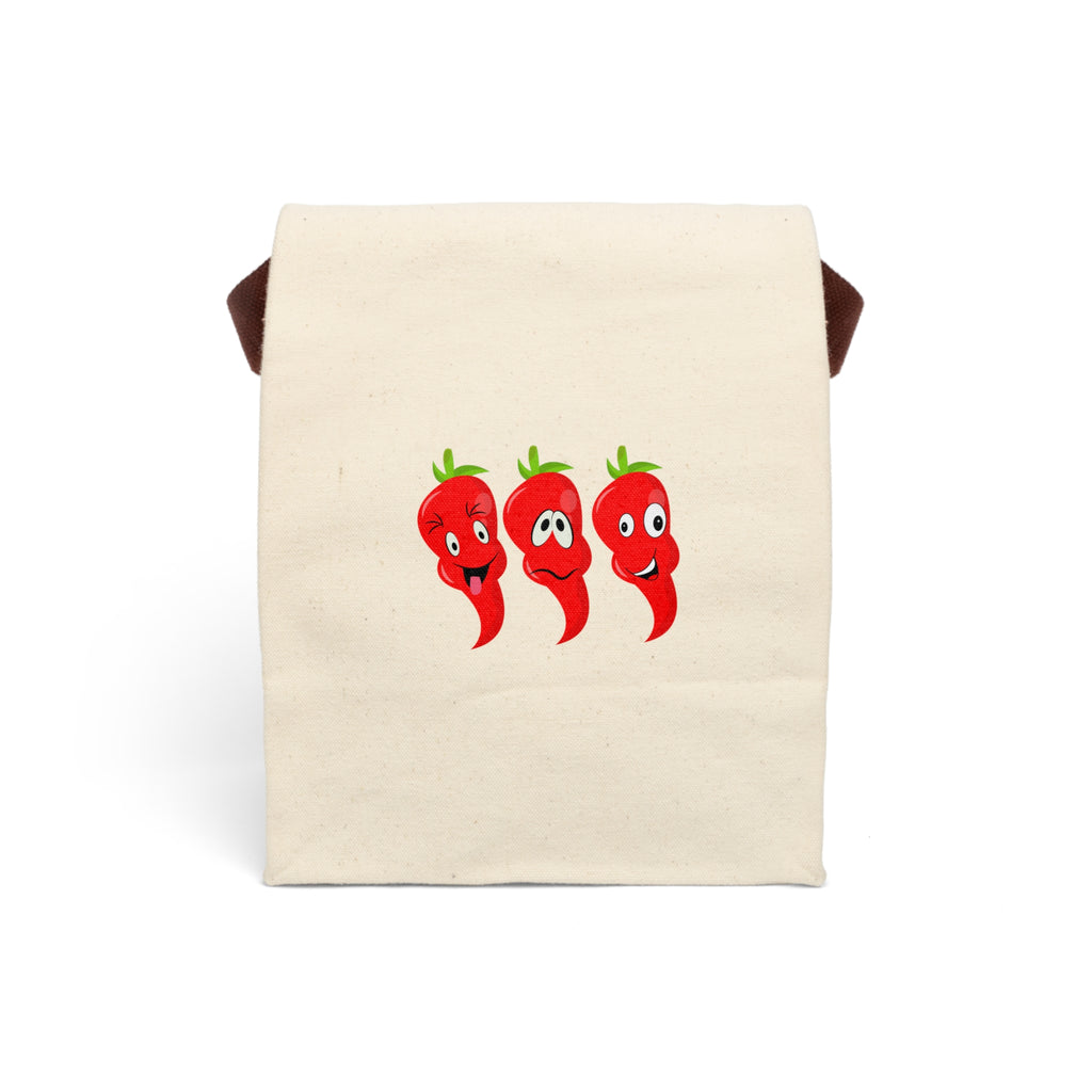 Chili Pepper Canvas Lunch Bag — Funny Spicy Print Reusable Tote