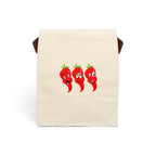 Chili Pepper Canvas Lunch Bag — Funny Spicy Print Reusable Tote
