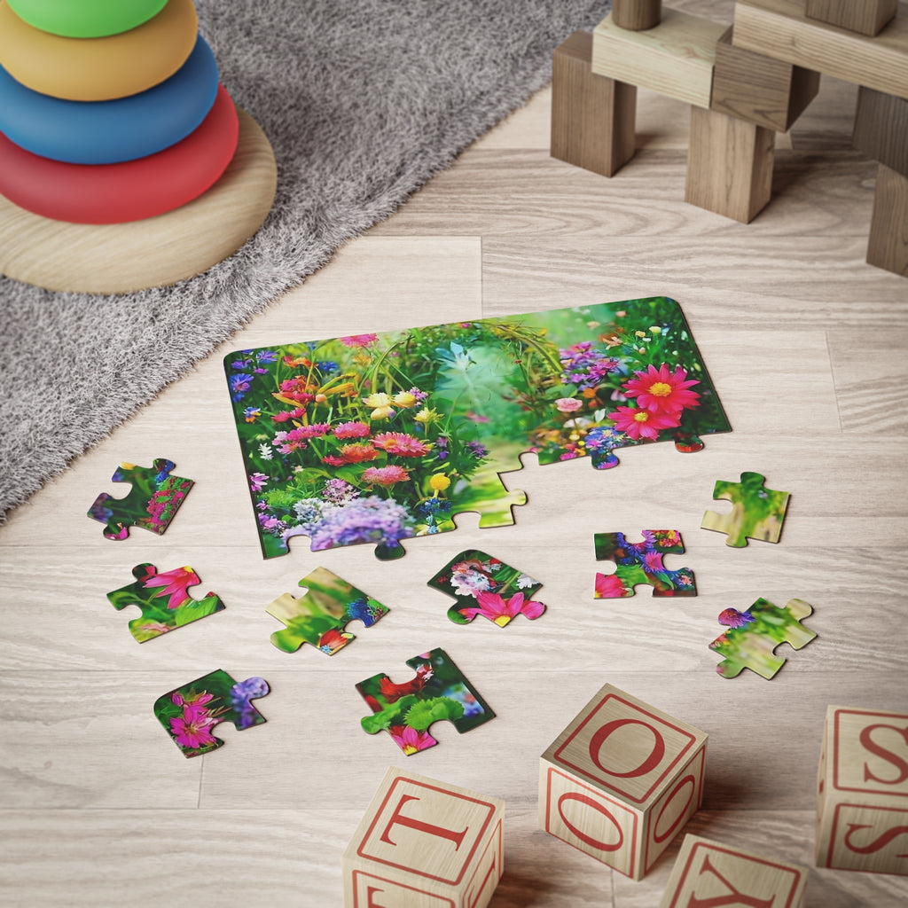 30-Piece Kids Puzzle — Enchanted Garden Path | Floral Jigsaw | Exclusive Design