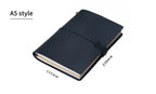 Genuine Leather Refillable Travel Journal - Handmade Retro Notebook with 192 Pages