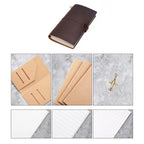 Genuine Leather Refillable Travel Journal - Handmade Retro Notebook with 192 Pages