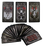 XIII Dark Tarot Deck - 78 Cards Gothic Mysterious Divination | 5 Languages on Every Card | QR Guide Included | Adults 18+