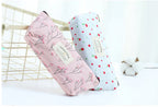 Floral Canvas Pencil Case - Zipper Stationery Pouch