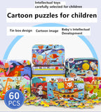 60-Piece Wooden Puzzle for Kids - Educational Jigsaw with Animals & Vehicles (Ages 4-6)