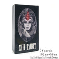 XIII Dark Tarot Deck - 78 Cards Gothic Mysterious Divination | 5 Languages on Every Card | QR Guide Included | Adults 18+