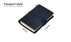 Genuine Leather Refillable Travel Journal - Handmade Retro Notebook with 192 Pages