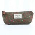 Floral Canvas Pencil Case - Zipper Stationery Pouch