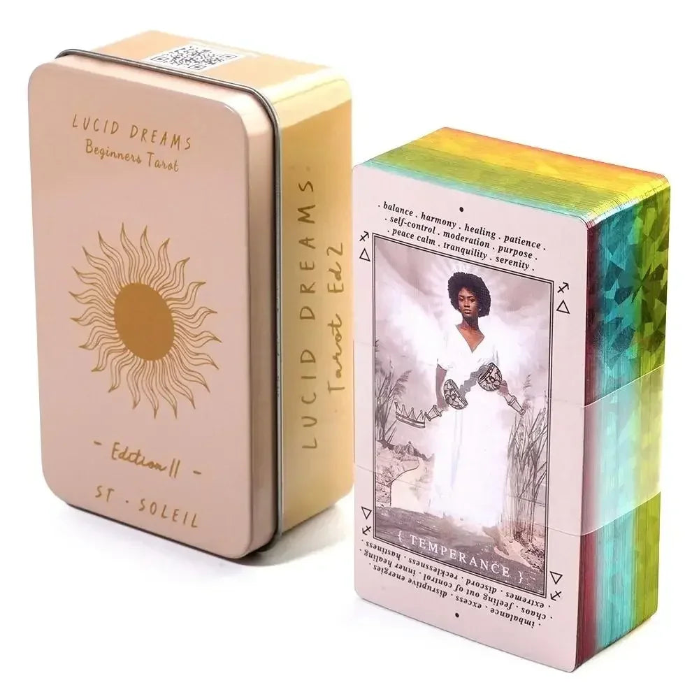 Lucid Dreams Tarot Deck — Beginner-Friendly Cards in Tin Box with PDF Guidebook