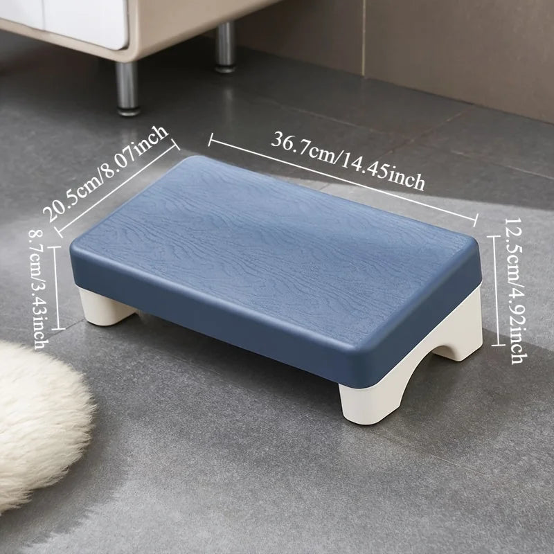 Ergonomic Under-Desk Footrest with Cushion & Rotating Surface – Office, Sofa & Study | Blue, Grey & White