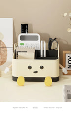Desktop Organizer Box - 4-Compartment Multi-Use Storage | Standing or Sitting Design | Office, Dorm & Home