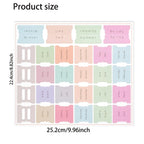 Planner Tabs Set – 84 Pieces | Monthly, Seasonal & Category Index Tabs | Pastel Colors | 12 Blank Tabs to Customize