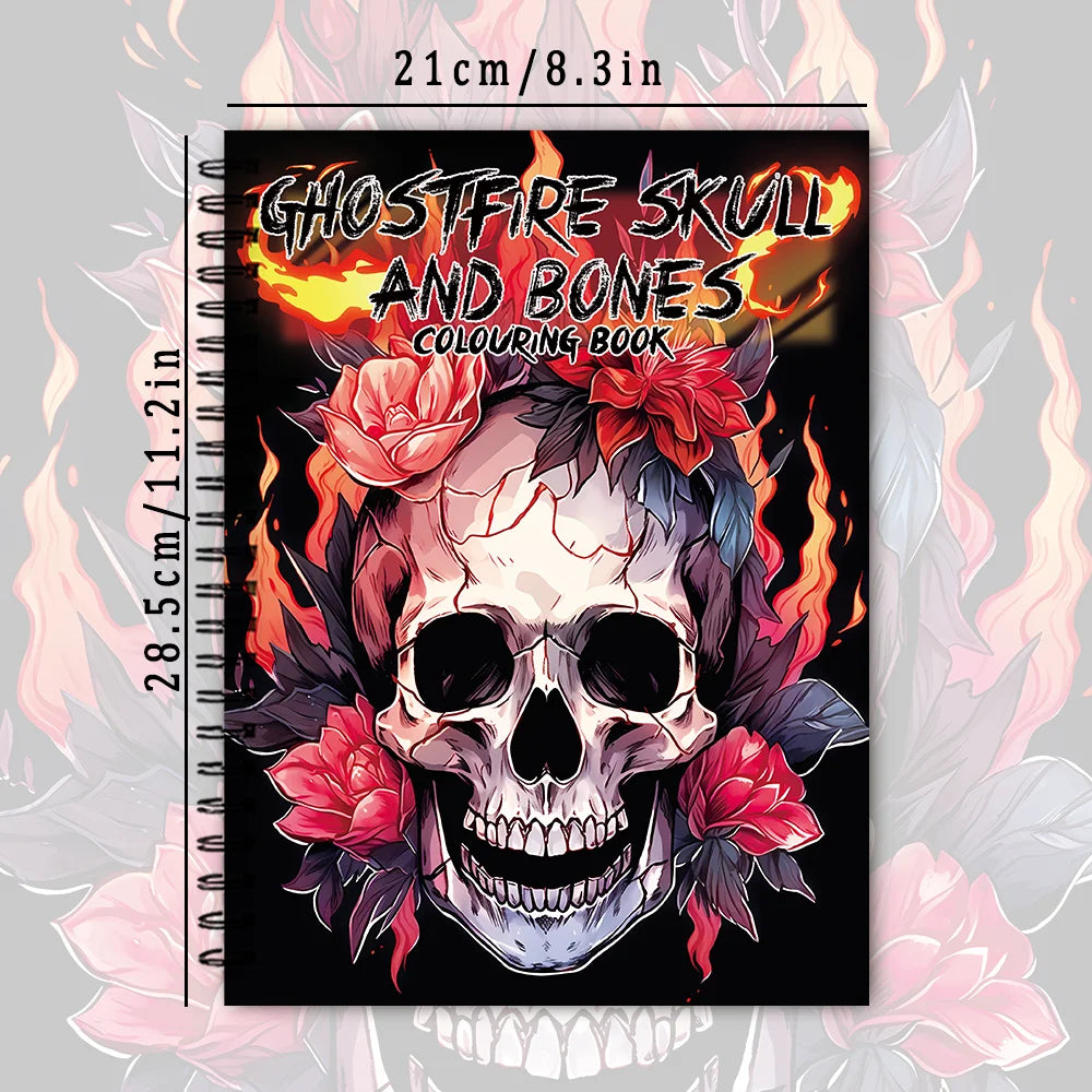 Adult Spiral Coloring Book — 30 Sheets, 100gsm Thick Paper, Mixed Themes