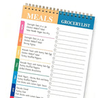 Weekly Meal Planner Notepad – 50 Sheets Tear-Off | 7-Day Meal Plan & Grocery Checklist | Stands Upright | Ink-Resistant Paper