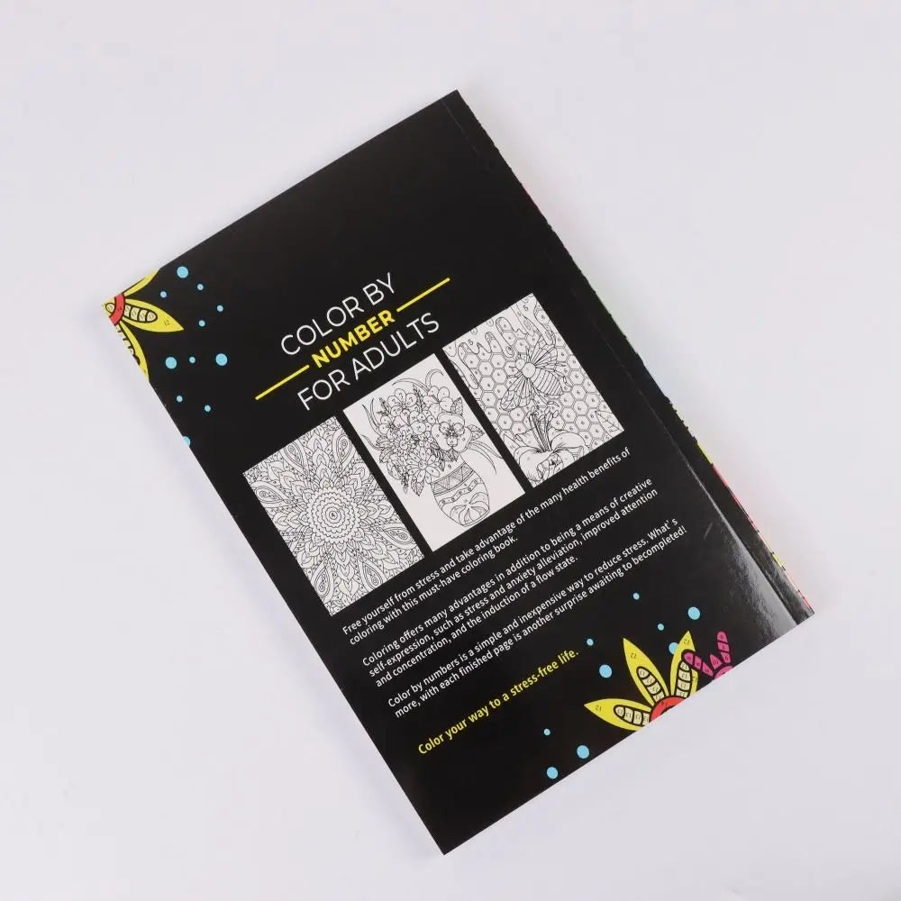 Color By Number Adult level Coloring Book - 190 Pages for Stress Relief & Relaxation