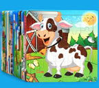 Wooden 3D Cartoon Puzzle — Montessori Educational Toy for Toddlers & Kids Ages 3–6