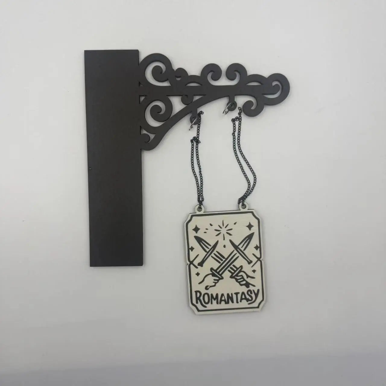 Literary Bookshelf Sign – Hangable Wooden Genre Plaque for Book Lovers | Dark Romance, Poetry & More