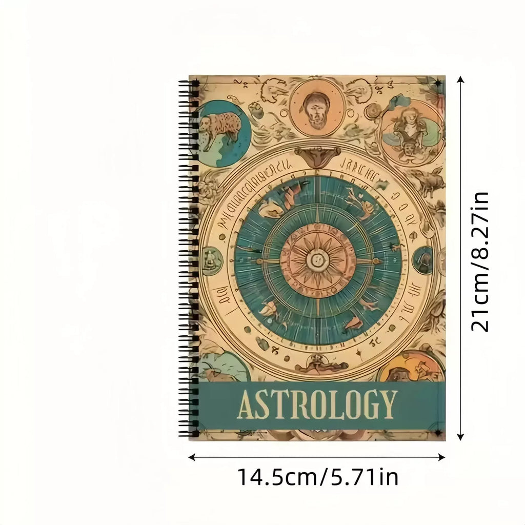 Retro Astrology Spiral-Bound Guide - Illustrated Beginner's Handbook
