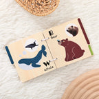 Wooden Animal Flap Book - Interactive Learning Toy for Babies & Toddlers