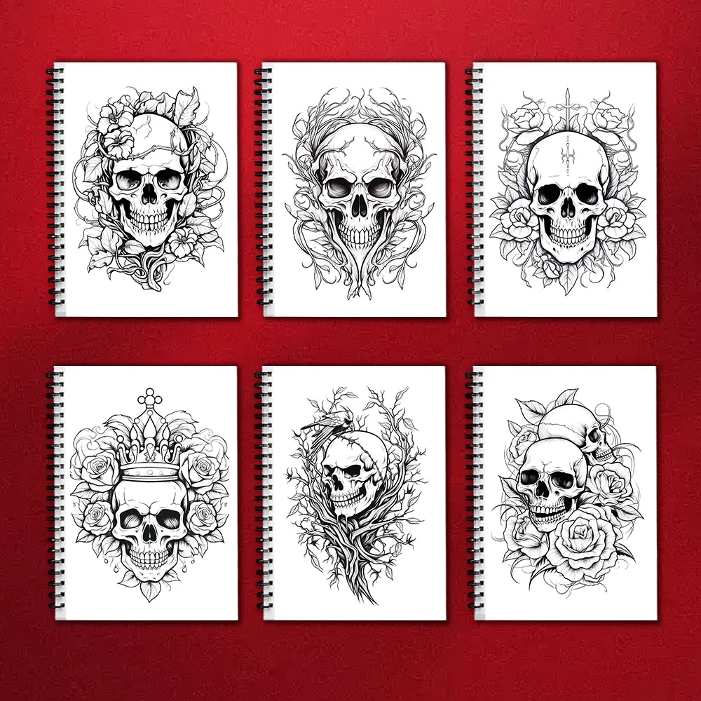 Adult Spiral Coloring Book — 30 Sheets, 100gsm Thick Paper, Mixed Themes