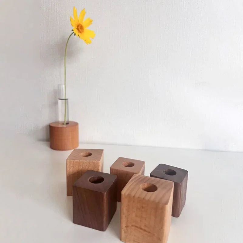 Vintage Wooden Pen Rest - Minimalist Desk Ornament & Fountain Pen Holder