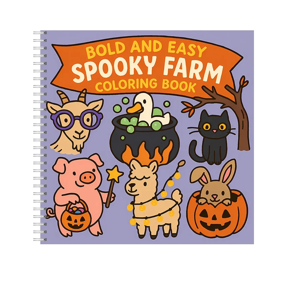 Bold and Easy Adult Coloring Books – 11 Fun Themes to Choose From | Spiral-Bound, 28 Pages