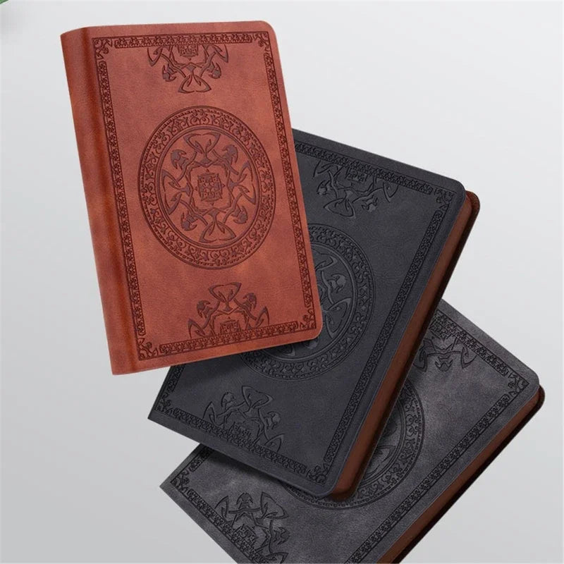 Vintage Pocket Leather Notebook - 280 Pages Portable Travel Journal & Diary