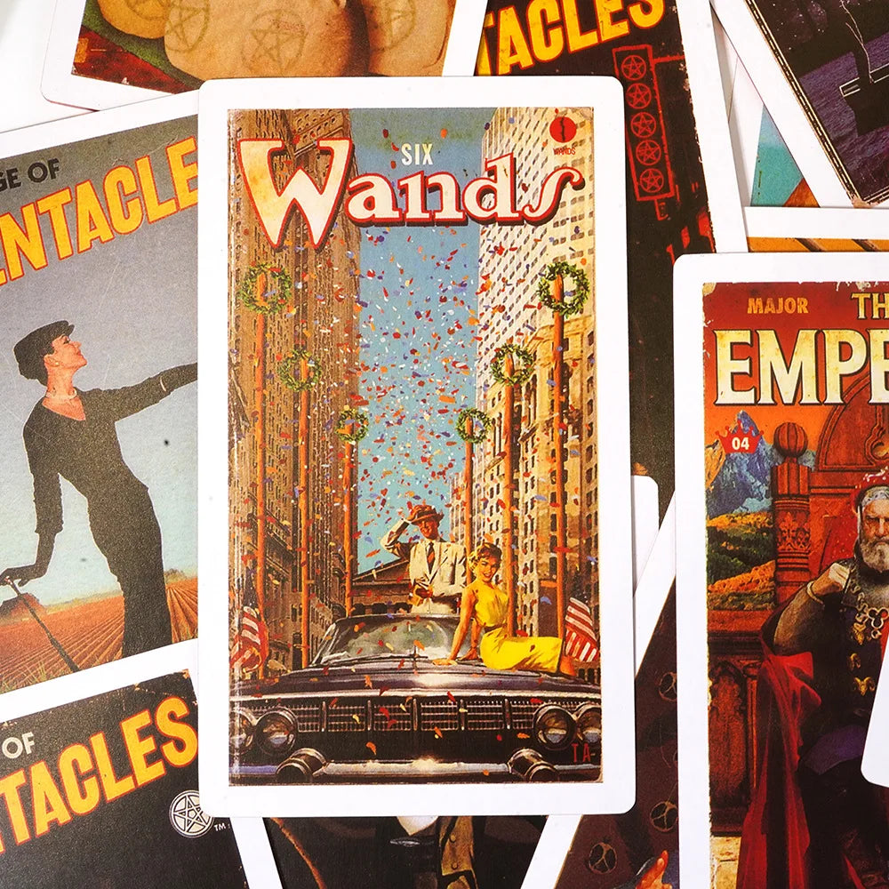 The Pulp Tarot by Todd Alcott - 78-Card Deck with Gilded Edges & Hardcover Box