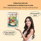 Adult Spiral Coloring Book - 30 Sheets Nature & Floral Themes | 11.2x8.3" Landscape Format | Birthday & Holiday Gift