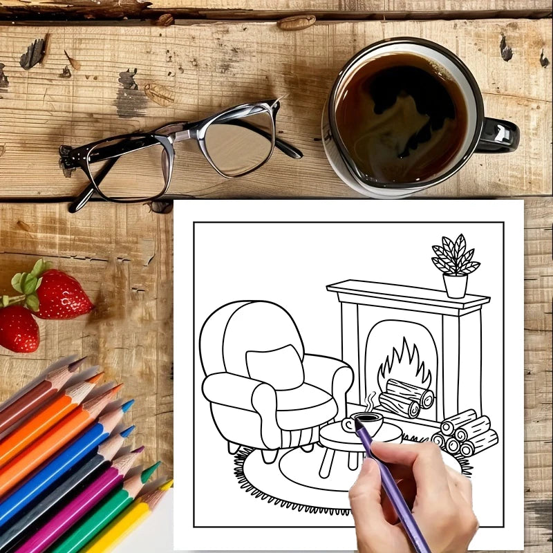 Bold and Easy Adult Coloring Books – 11 Fun Themes to Choose From | Spiral-Bound, 28 Pages