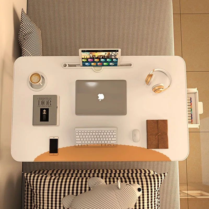 Foldable Bed & Sofa Laptop Table – 60cm | Portable Study Desk with Drawer, Tablet Stand & Cup Holder | Home, Dorm & Bay Window Use