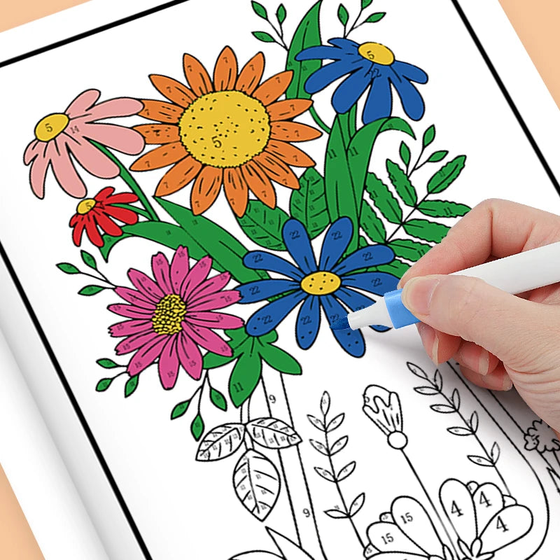 Color by Number Coloring Book for Adults — 20+ Pages of Calming, Guided Designs