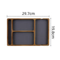 Wooden Desktop Storage Organizer Box with Compartments | Glasses, Phone, Earphones & Sundries | 2 Designs | Home & Office