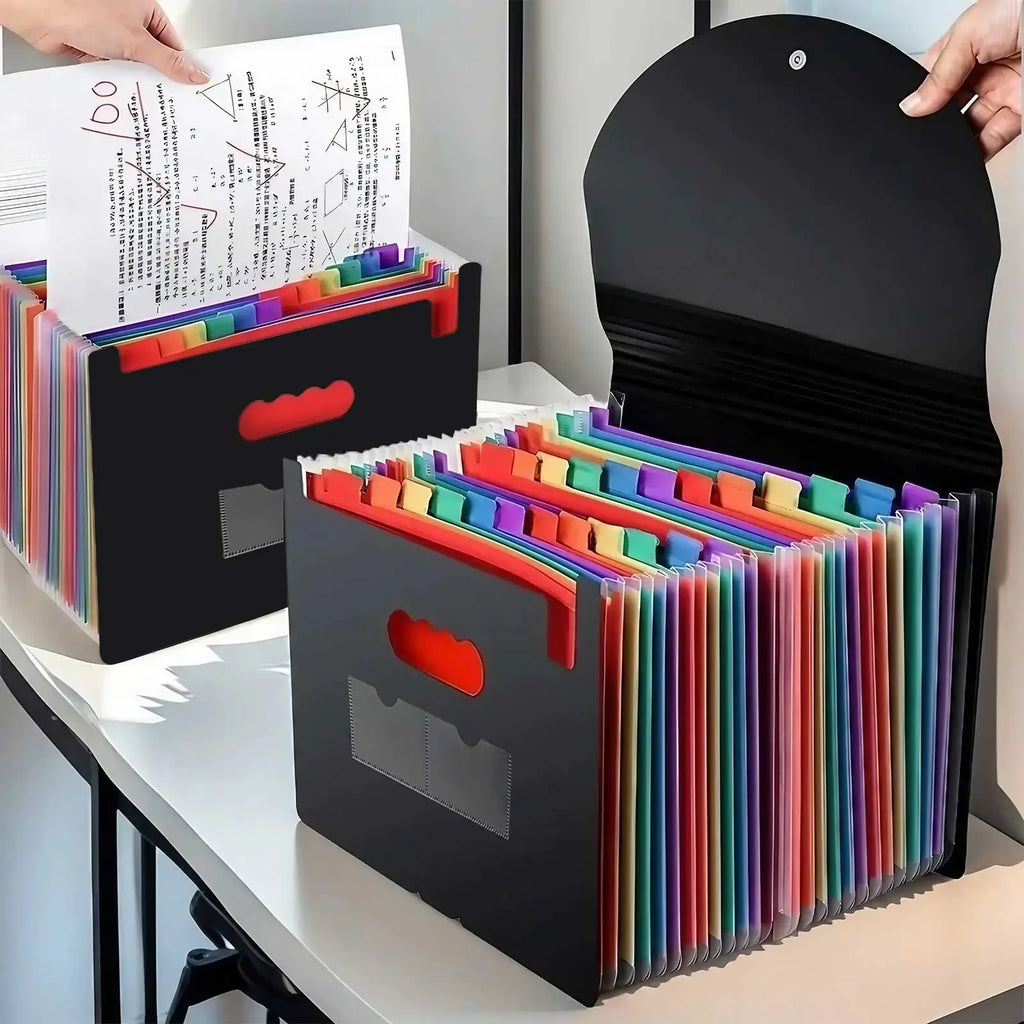 Accordion File Organizer - 13 or 25 Pocket Waterproof Document Storage Bag | Three-Side Sealed | Office, Home & Travel