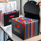 Accordion File Organizer - 13 or 25 Pocket Waterproof Document Storage Bag | Three-Side Sealed | Office, Home & Travel