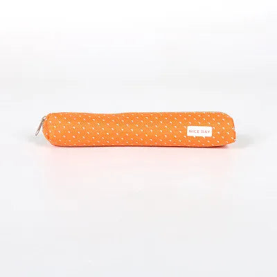 Kawaii Candy Color Pencil Case - Polka Dot Canvas Pen Pouch | 5 Pastel Colors | School & Office Stationery
