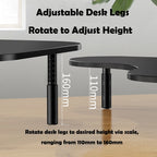 Triangular Corner Desk Riser - Adjustable Height Metal Laptop Stand with Storage