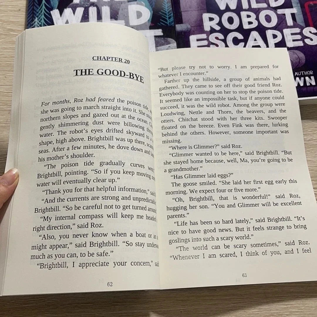 The Wild Robot Trilogy by Peter Brown - Complete 3-Book Set | DreamWorks Film