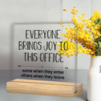 Sarcastic Office Sign - Funny Acrylic Desk Decor for Work Stress Relief & Humor