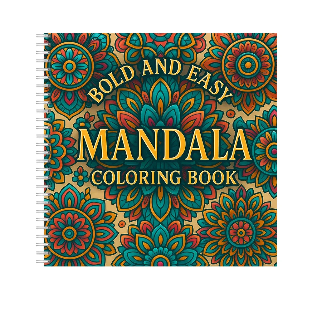 Bold and Easy Adult Coloring Books – 11 Fun Themes to Choose From | Spiral-Bound, 28 Pages