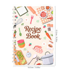 Recipe Journal – 120-Page Spiral Hardcover Recipe Book | Illustrated Inner Pages, Kitchen Conversion Chart & Food Stickers | 2 Cover Designs