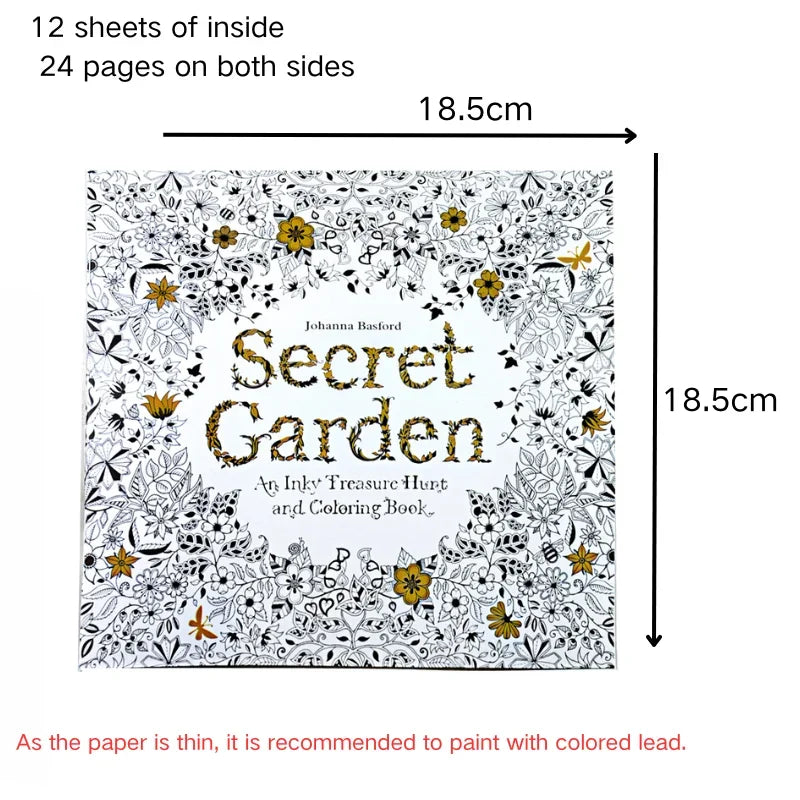 Adult Coloring Book — 24 Pages of Intricate DIY Illustrations for Stress Relief & Creative Flow