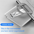 Foldable Laptop Stand – 10-Position Adjustable, Portable ABS Bracket for MacBook, Notebooks & Laptops up to 17" | Black & White