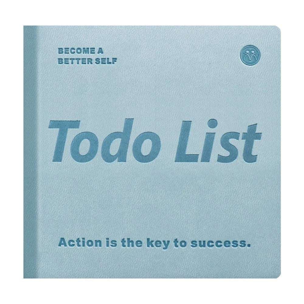 Todo List Pocket Planner – 365-Day Daily To-Do Notebook | 10×10cm Portable | Waterproof Leather Cover | 4 Colors