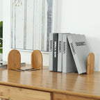 Bamboo Bookends - Natural Desktop Organizer & Book Stand (2 Sizes)