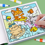 Girls' Fantasy Coloring Book - 24 Pages of Hand-Drawn Illustrations (3 Themes)