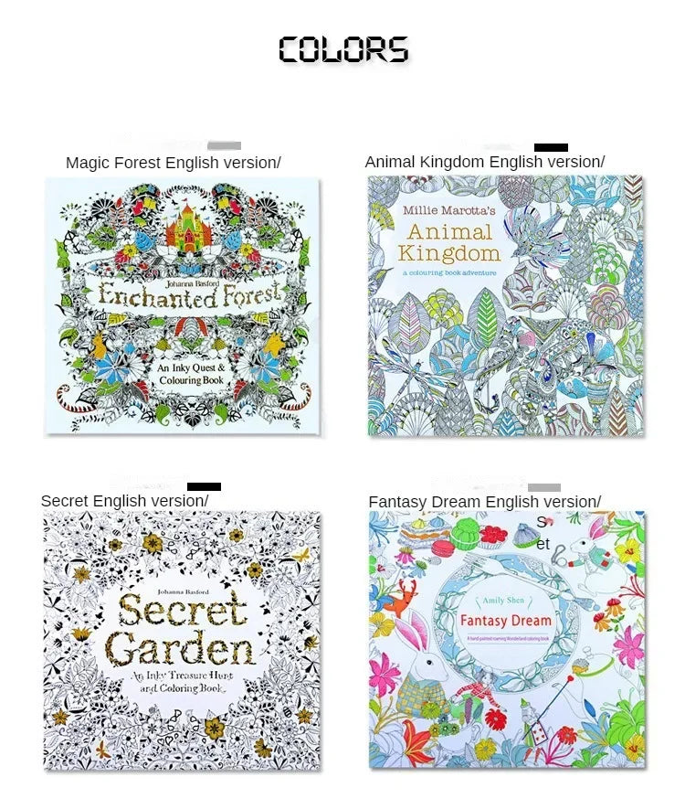 Adult Coloring Book — 24 Pages of Intricate DIY Illustrations for Stress Relief & Creative Flow