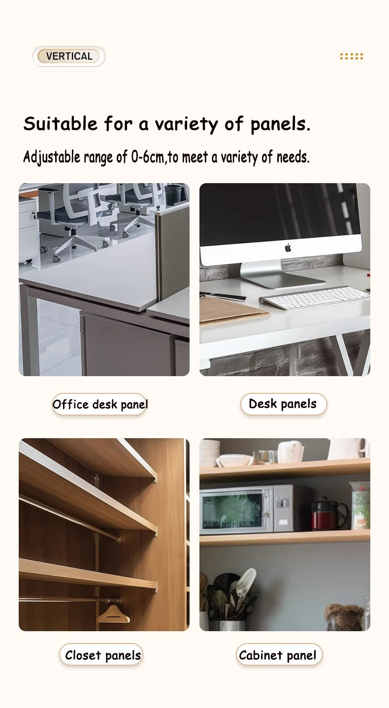Under-Desk Cable Management Rack — Telescopic Metal Storage Tray, No Drilling Required